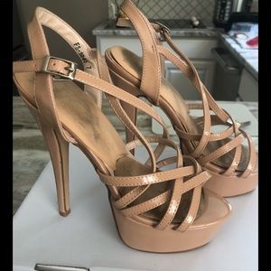 Mark Defang Nude Platform Heels